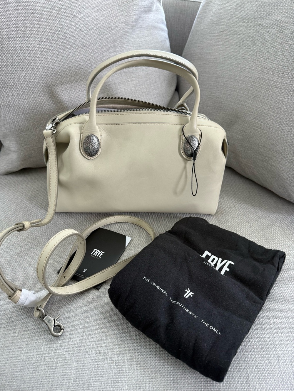 NWT Frye Lena Zip Satchel Handbag Leather RP $398